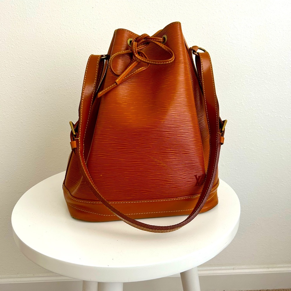 Louis Vuitton Orange Bucket Bag Purse
